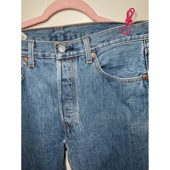 Levi's 501 Jeans Button Fly Straight Leg Denim Classic Fit Mens Size - Picture 2 of 9